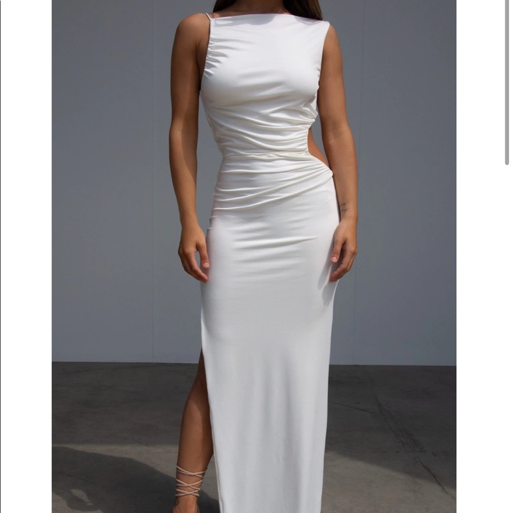 Jaus formal white gown